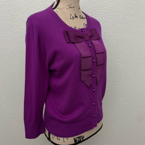 Kate Spade Bow Cardigan Sweater Size Large - Picture 5 of 12